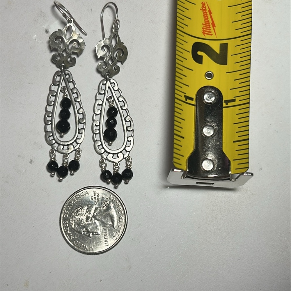 Silpada Black Agate Drop Earrings - Picture 7 of 7